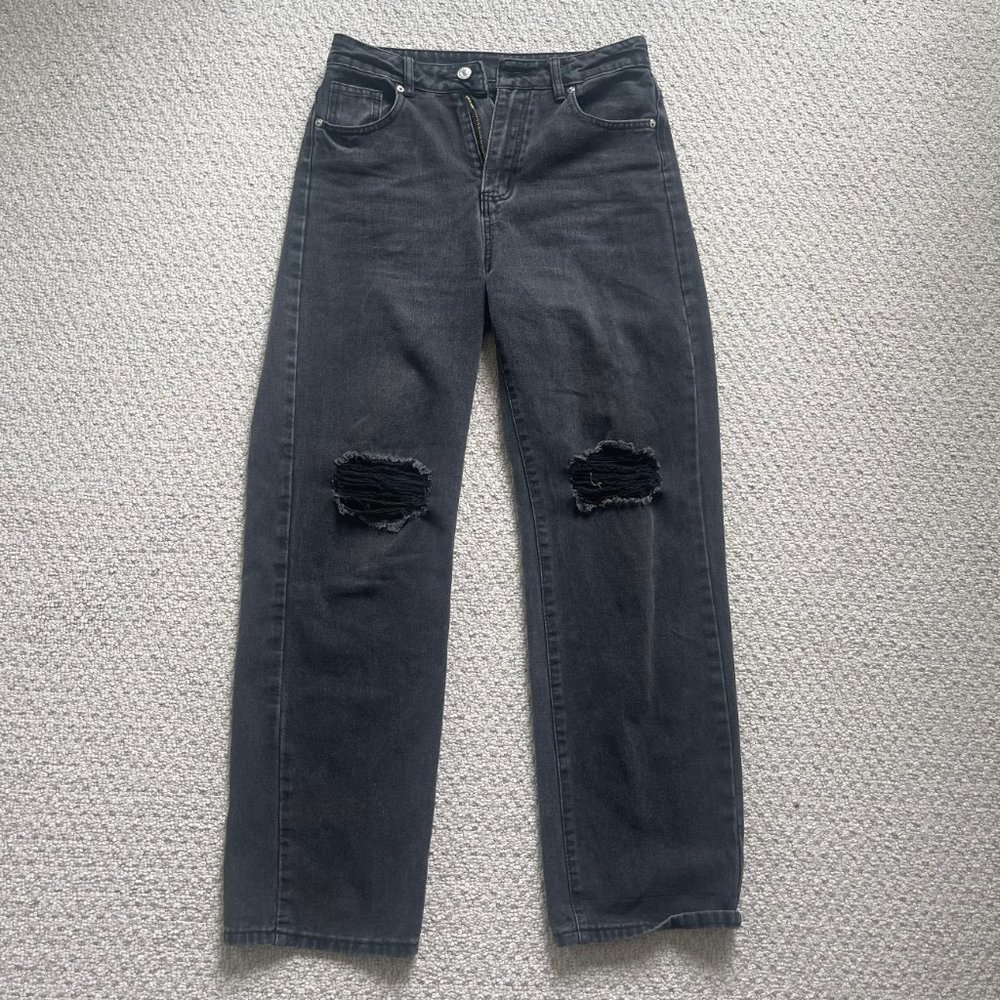 Ripped Black Mom Jeans